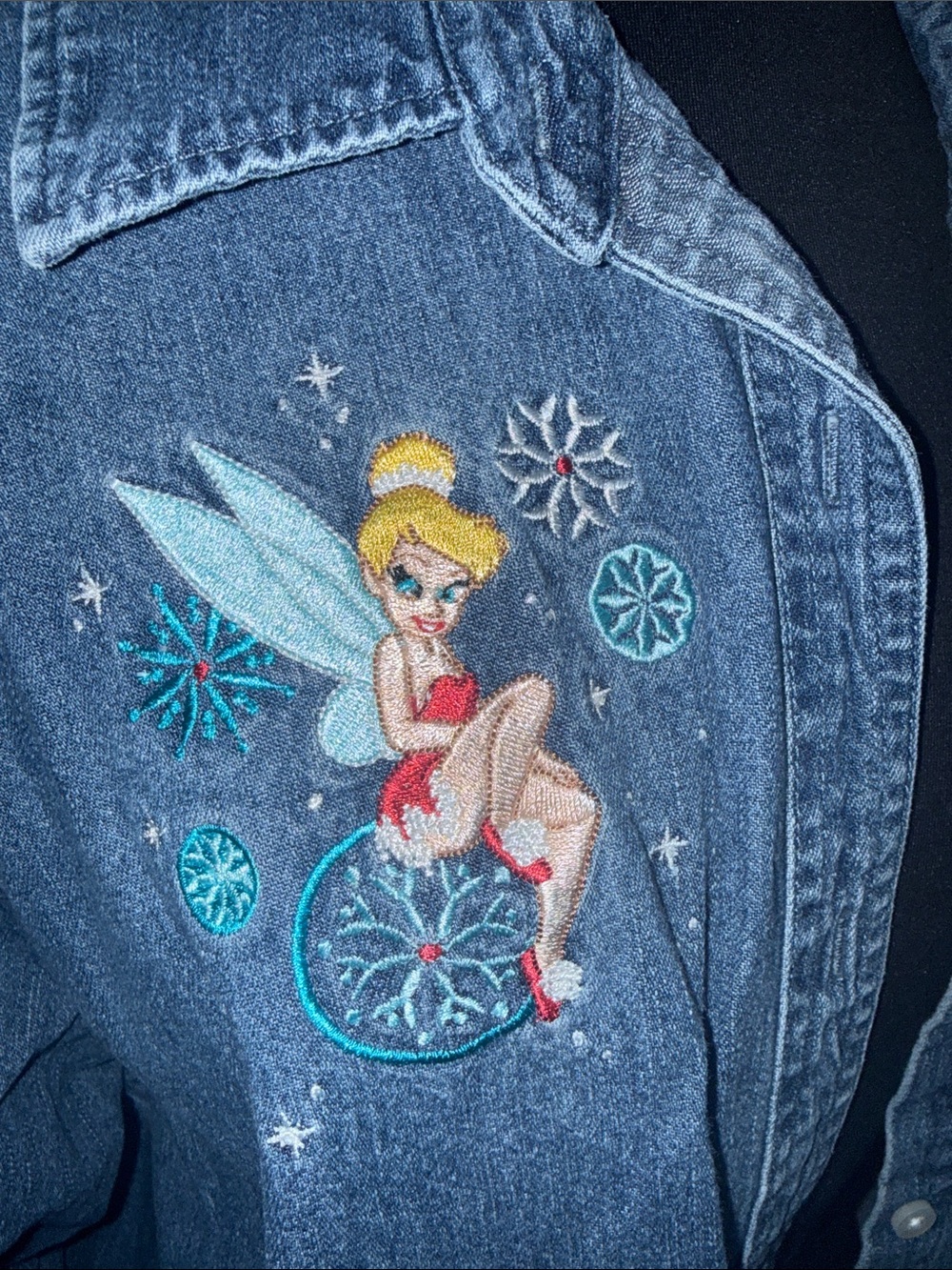 Disney Tinkerbell Denim Button-Up - Picture 2 of 5
